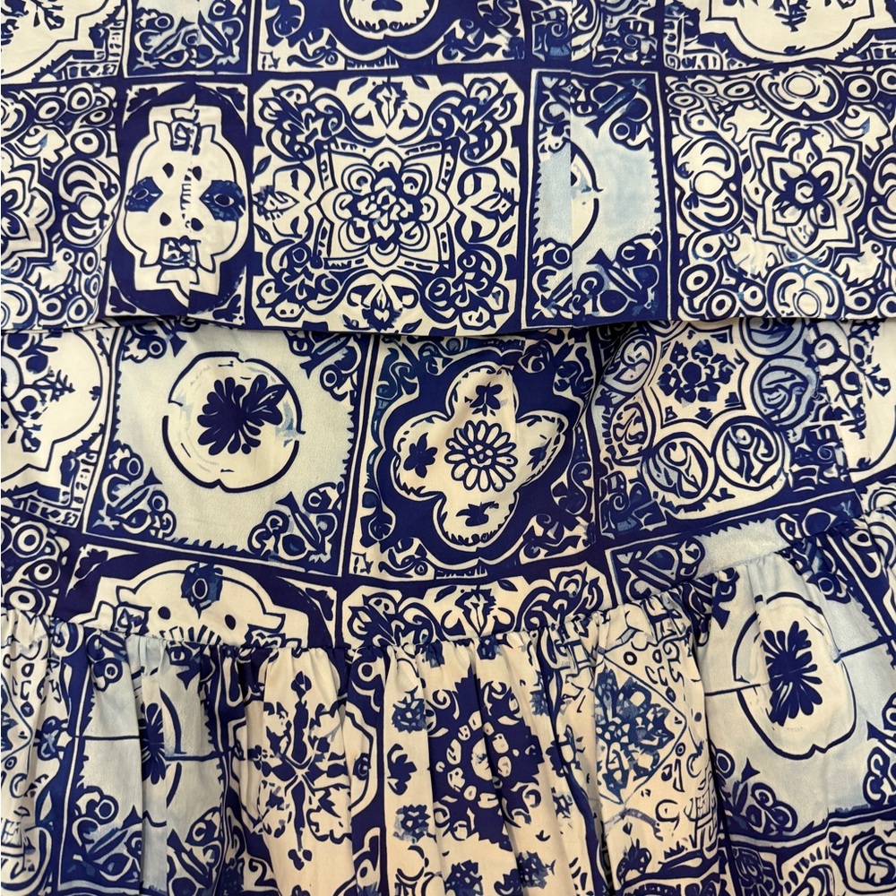Ivy City Co Rosina Skirt Set in Blue Tile - Picture 3 of 5